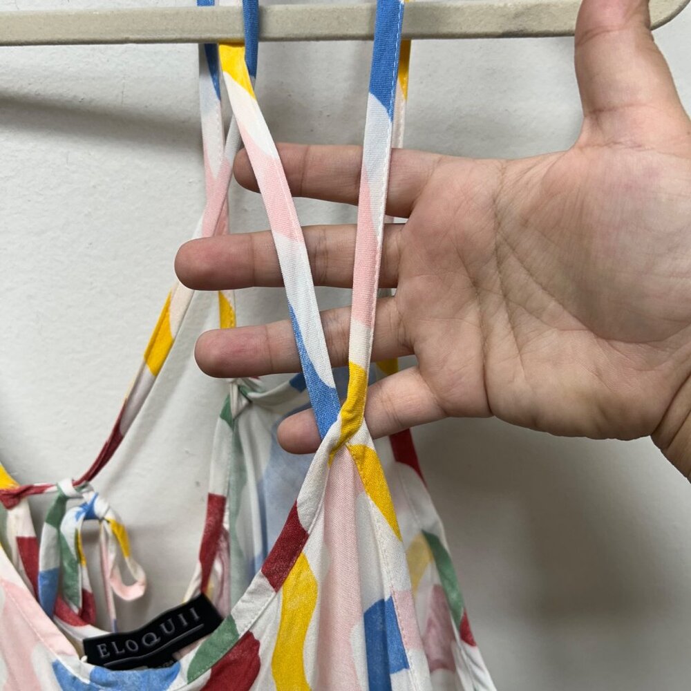 Eloquii Striped Maxi With Low Back Multi-Color St… - image 4